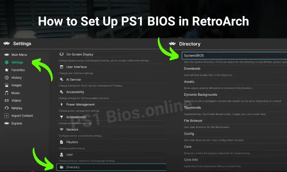 How to Set Up PS1 BIOS in RetroArch