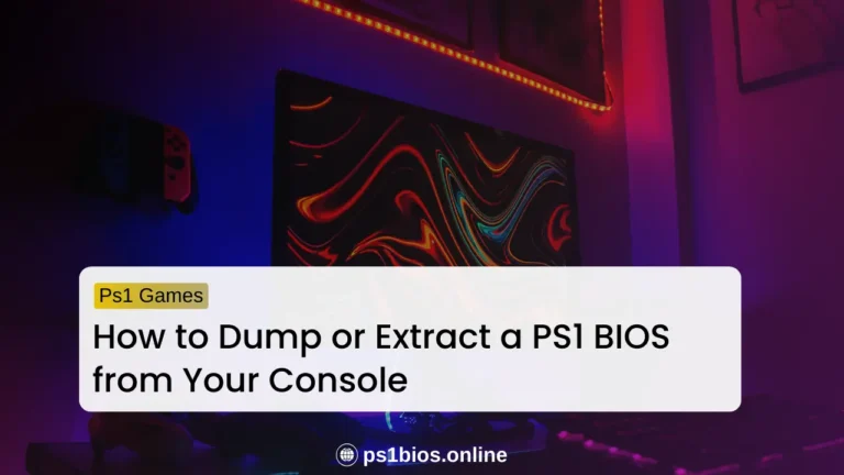 How to Dump or Extract a PS1 BIOS from Your Console